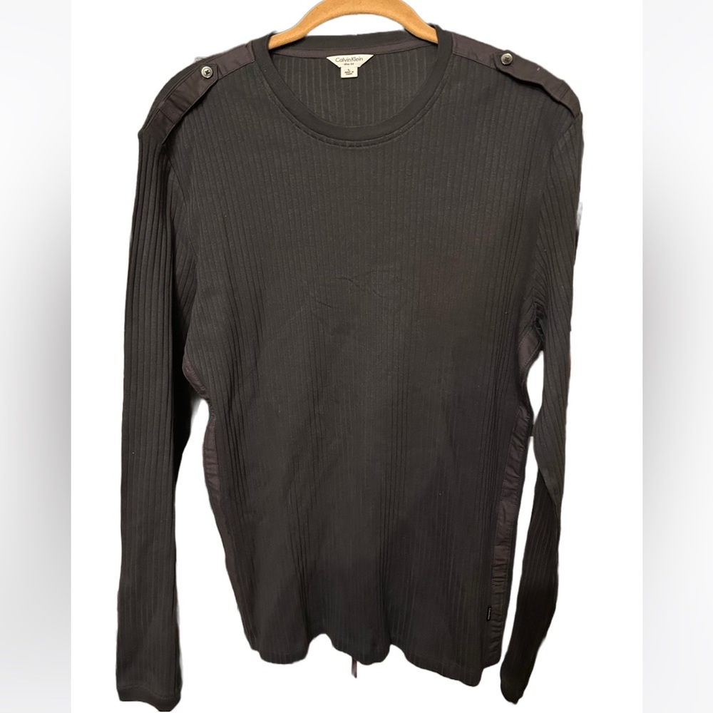Men’s Calvin Klein Charcoal Gray Business Casual Sweater Slim Fit